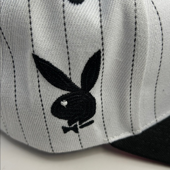 Playboy SnapBack baseball cap.  Pinstripes - Picture 9 of 12
